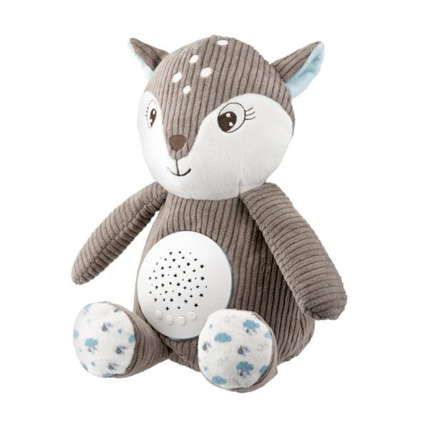 CANPOL BABIES 3in1 plush fawn with music box and projector, 0m +, brown, 77/206_brow