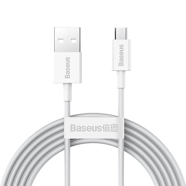 CABLU alimentare si date Baseus Superior, Fast Charging Data Cable pt. smartphone, USB la Micro-USB 2A, 2m, alb "CAMYS-A02" (timbru verde 0.08 lei) -