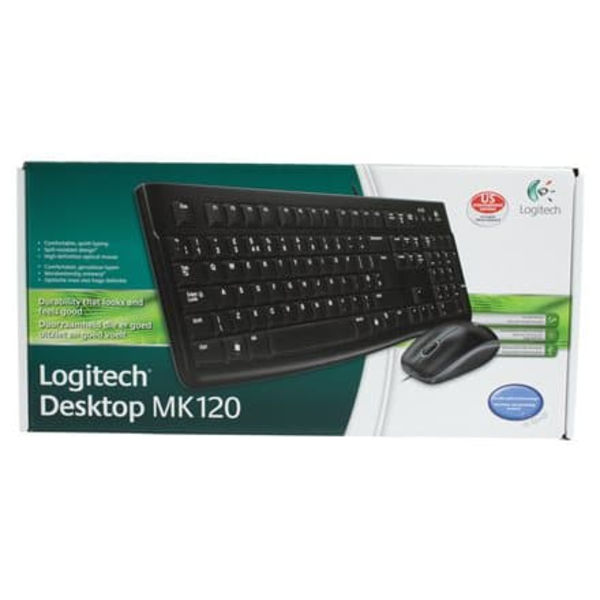 LOGITECH MK120 Corded Combo - BLACK - USB - US INT'L - EER