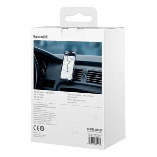 SUPORT AUTO Baseus Metal Age II pt. SmartPhone, fixare grila ventilatie, ofera posibilitatea reglarii unghiului de vizionare pe verticala si orizontal