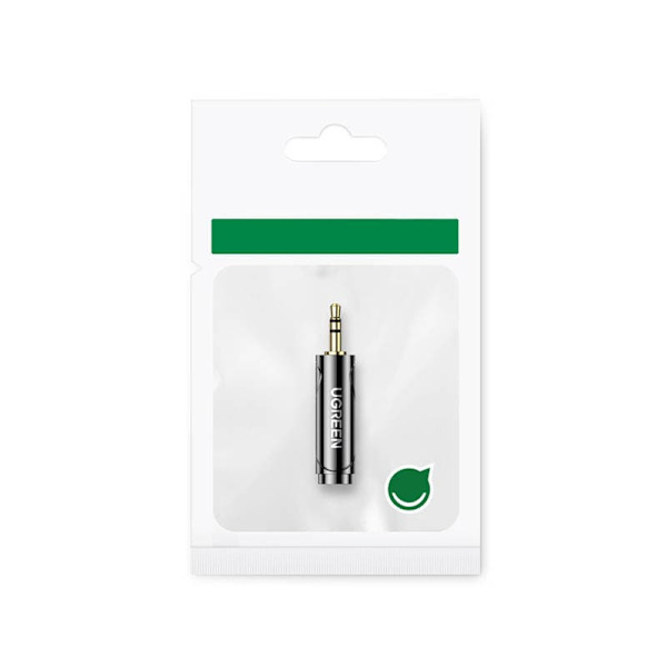 ADAPTOR audio Ugreen, "AV168"  jack 3.5 mm (T) la 6.35 mm(M), negru "60711" - 6957303867110