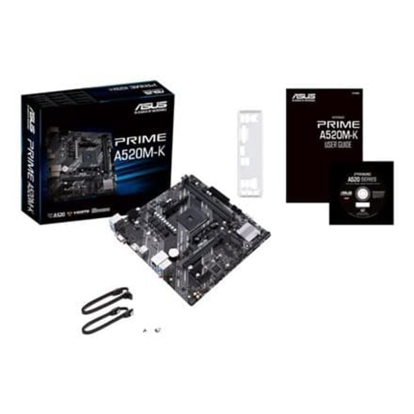 Asus | PRIME A520M-K | Processor family AMD | Processor socket AM4 | DDR4 | Memory slots 2 | Supported hard disk drive interfaces M.2, SATA | Number o