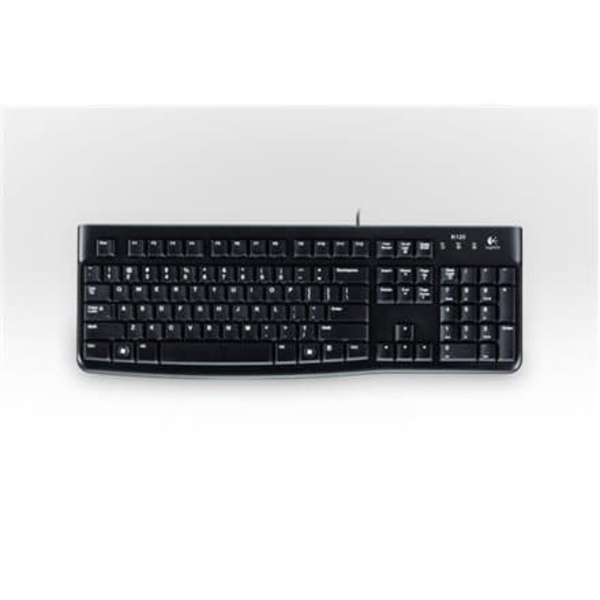 LOGITECH K120 Corded Keyboard - BLACK - USB - RUS - B2B