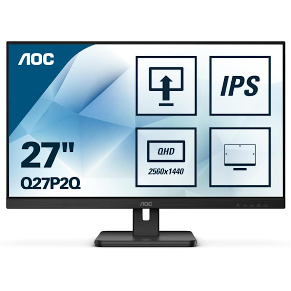 AOC Q27P2Q LED display 68.6 cm (27") 2560 x 1440 pixels Quad HD Black Sort