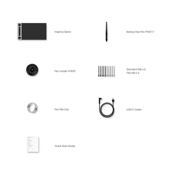 Graphic Display Tablet HUION Inspiroy Dial 2, 5080 LPI