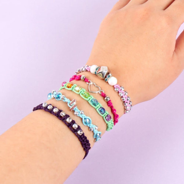 MAKE IT REAL Rainbow Bling Bracelets DIY jewelry set