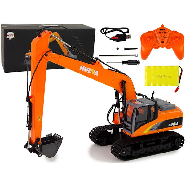 Professional crawler excavator remotely controlled  2.4GHz LED lights 15 functions