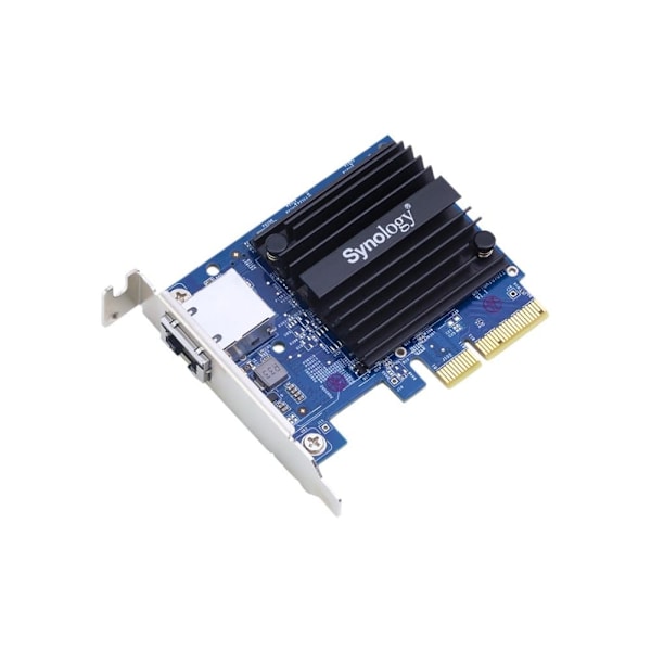 Synology | E10G18-T1 Single Port 10Gb RJ45 PCIe Network Interface Card | PCIe 3.0 x4 Sort, Blå