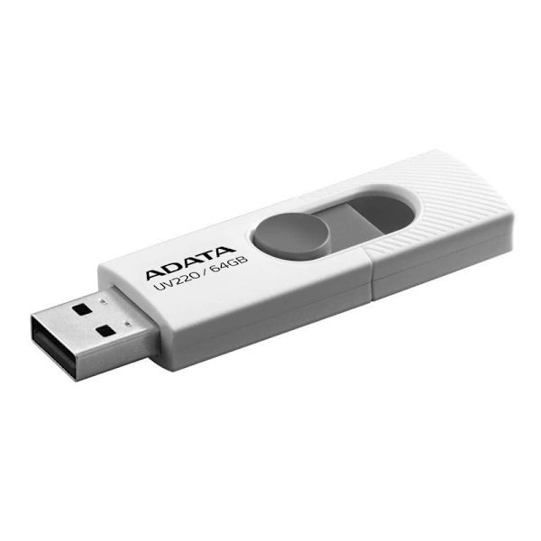 ADATA | UV220 | 64 GB | USB 2.0 | White/Gray Grå, Hvid