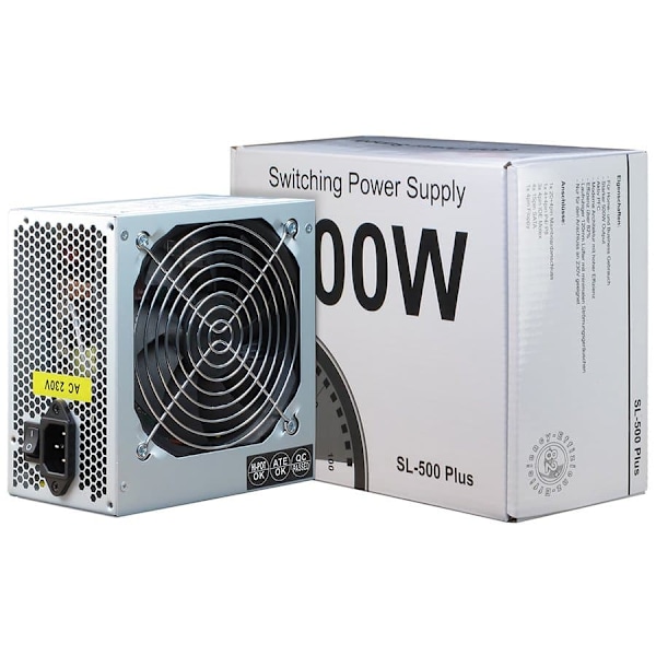 Inter-Tech SL-500 Plus power supply unit 500 W 20+4 pin ATX ATX Silver