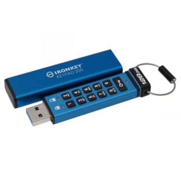 Kingston Ironkey Keypad 200 128GB Blå