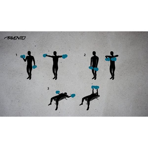 Dumbbell Adjustable Synthetic AVENTO 42DF 15kg