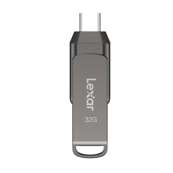 Lexar | 2-in-1 Flash Drive up to 100MB/s read | JumpDrive Dual Drive D400 | 32 GB | Type-C and Type-A USB 3.1 | Grey