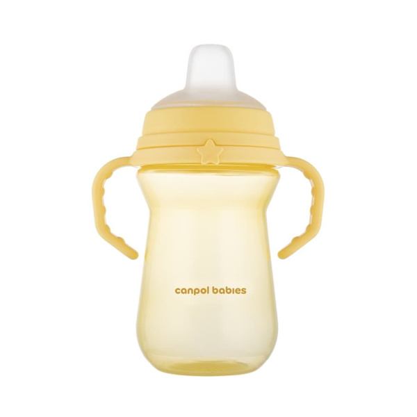 CANPOL BABIES Cup with Silicone Spout, FirstCup, 6m+, 250ml, yellow, 56/615_yel