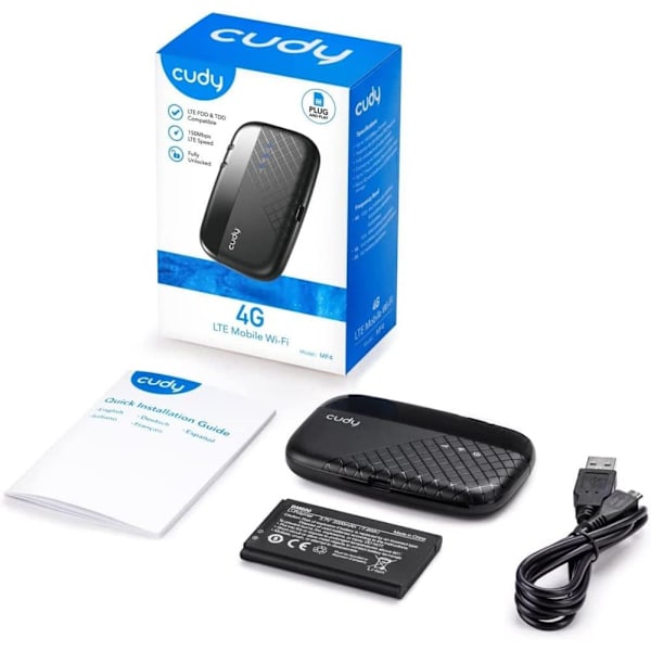 Cudy MF4 wireless router Single-band (2.4 GHz) 4G Black