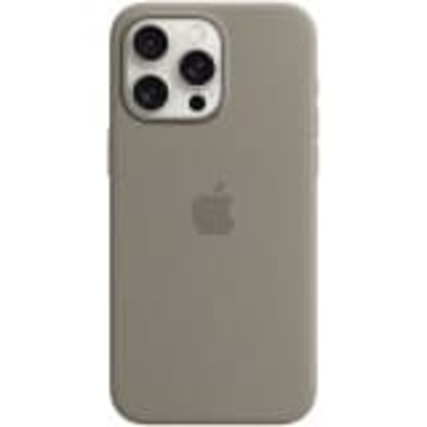Etui silikonowe z MagSafe do iPhonea 15 Pro Max - popielaty brąz