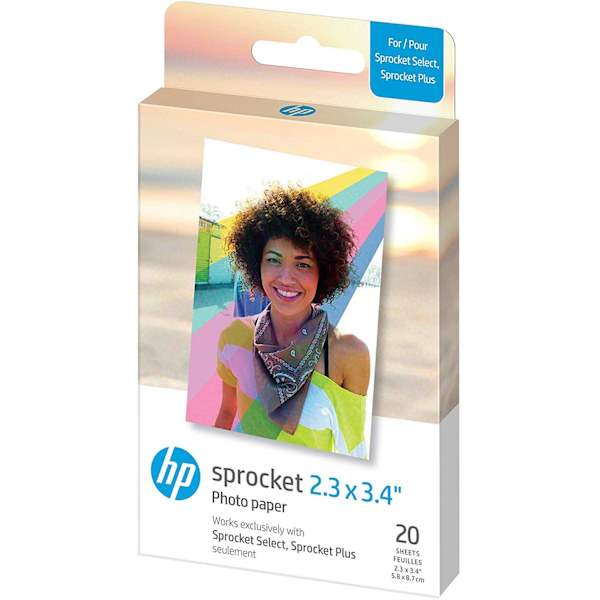 HP photo paper Sprocket Plus Zink 5.8x8.6cm 20 sheets