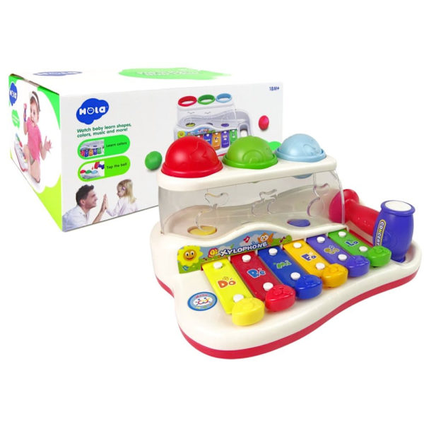 Educational Dulcimer for Toddler Hammer Colourful Balls