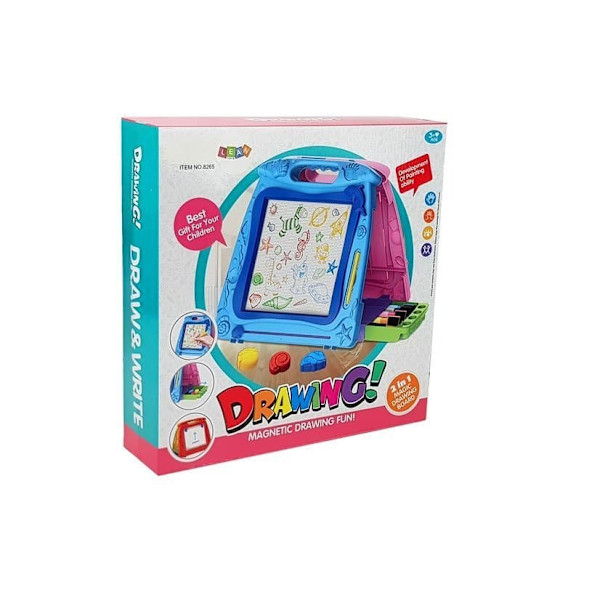 Double-sided drawing board. Markers. Magnets