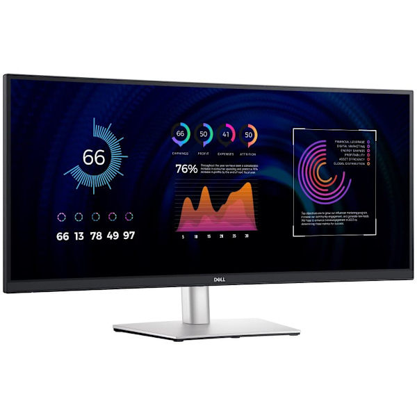 DELL P Series P3424WE computer monitor 86.7 cm (34.1") 3440 x 1440 pixels 4K Ultra HD LCD Black