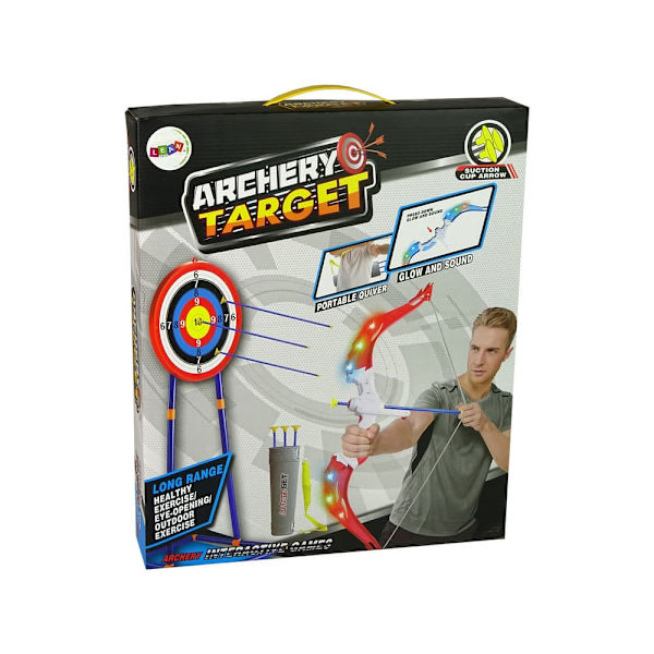 Shooting Set Bow Shield on Stand 134 cm Quiver Pistols
