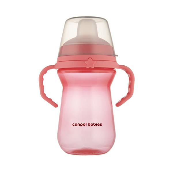 CANPOL BABIES Cup with Silicone Spout, FirstCup, 6m+, 250ml, pink, 56/615_pin
