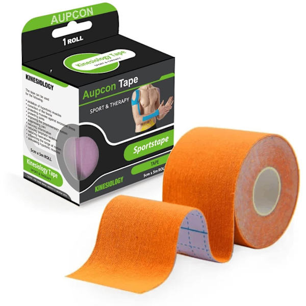 Kineziologinis Teipas AUPCON Oranžinės Spalvos, 5 cm 5 m.