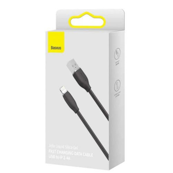 Baseus Jelly  cable USB to Lightning, 2,4A, 1,2m (black)