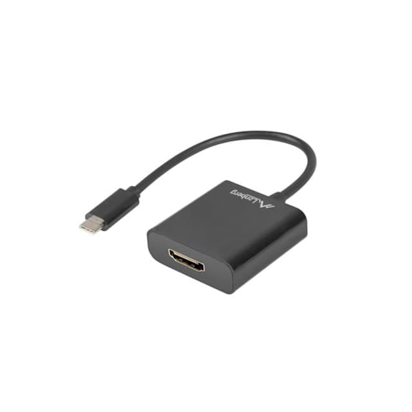 LANBERG USB-C ADAPTER 3.1 (M) -> HDMI (F) 15CM Sort