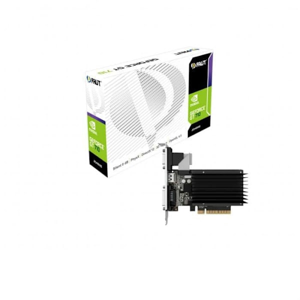 Palit GeForce GT 710 - graphics card - GF GT 710 - 2 GB Sort, Metallic