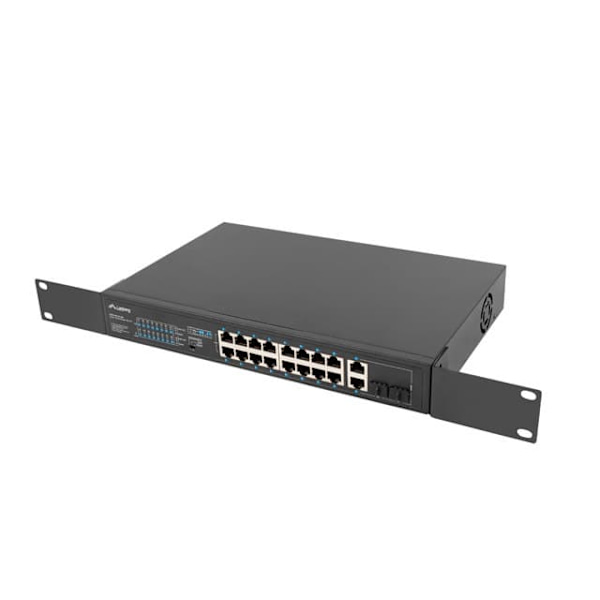 Lanberg Switch rack 19" POE+ 16x 100MB /2X COMBO  GIGABIT ETHERNET 250W