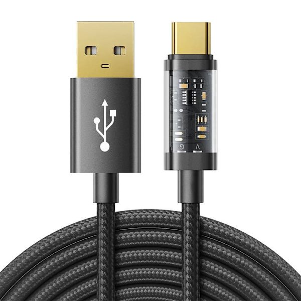 Joyroom USB - Type-C Data Cable, 3A, 1.2m, Black (S-UC027A12)
