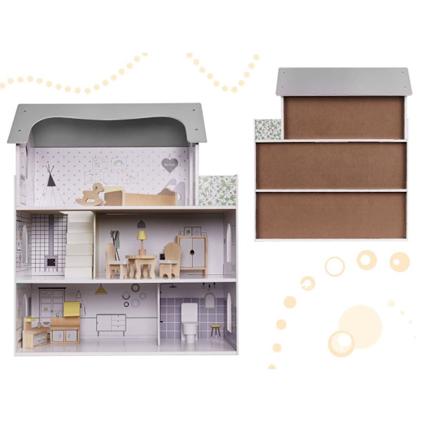 RoGer Wooden Doll House 70cm