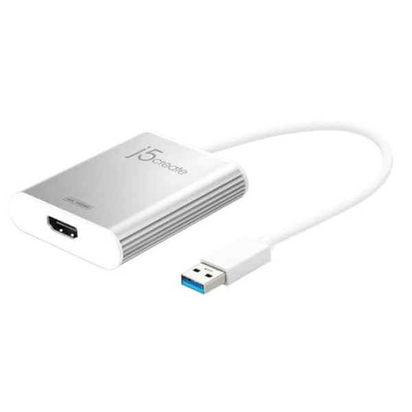 j5create USB 3.0 to 4K HDMI Display Adapter Sølv
