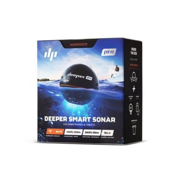 Deeper | Smart Fishfinder Sonar Pro, Wifi for iOS, Android | Li-Polymer, 3.7V | Sonar | 65 mm diameter mm | Deeper Smart Sonar PRO | 100 g | Black