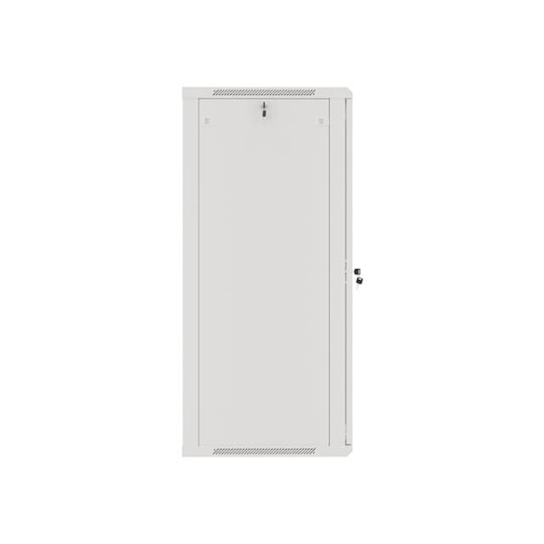 Lanberg wall-mounted installation rack cabinet 19'' 27U 600x600mm gray (glass door)