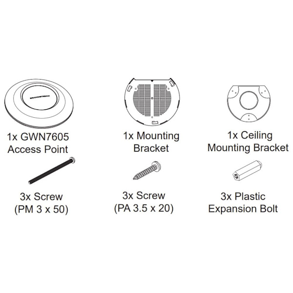 Grandstream Networks GWN7600LR wireless access point 867 Mbit/s White Power over Ethernet (PoE)