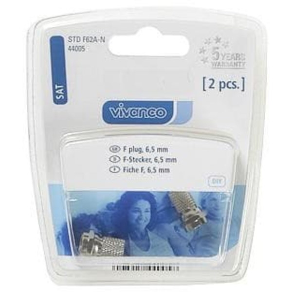 Vivanco plug F 6.5mm 2pcs (44005)