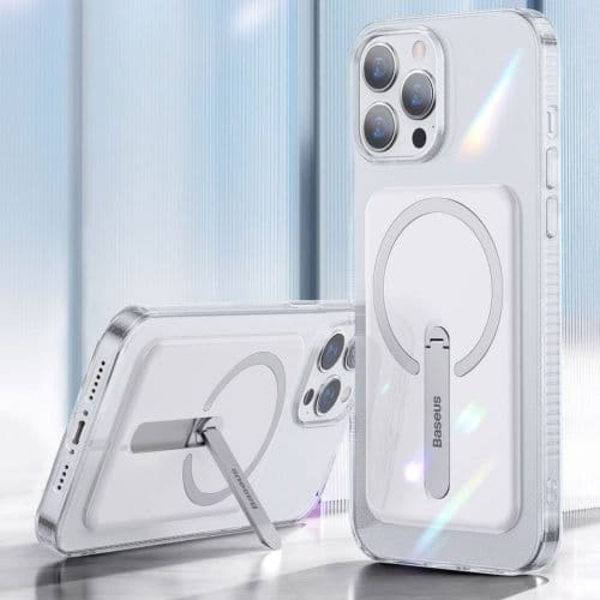 HUSA SMARTPHONE Baseus Magnetic, ptr Iphone 13 Pro, TPU, suporta incarcare magnetica,contine suport de tel tip bracket cu pliere 90 grade si rotire 36