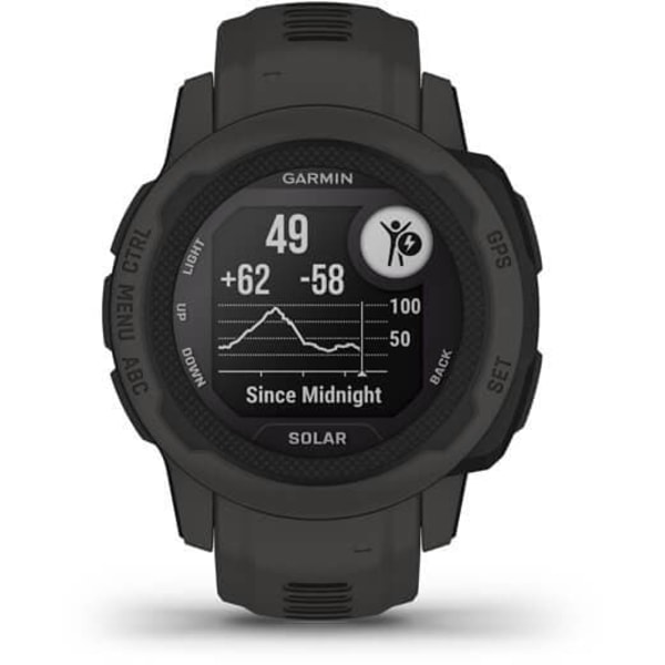 Garmin Instinct 2S Solar 2.01 cm (0.79") MIP 40 mm Digital 156 x 156 pixels Graphite GPS (satellite)