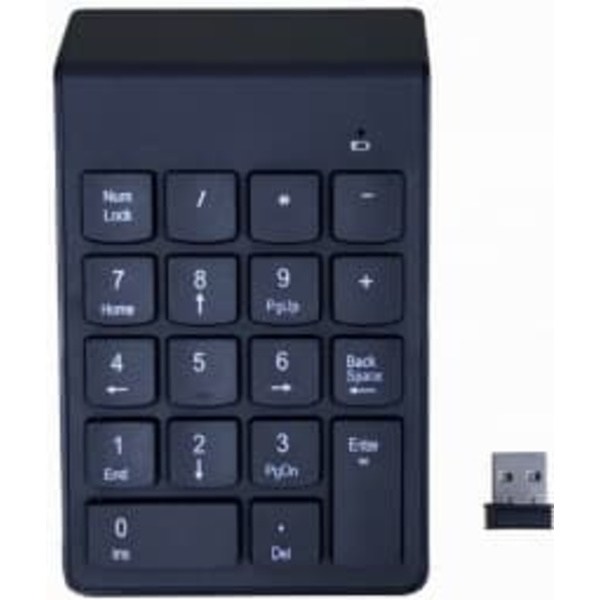Gembird KPD-W-02 numeric keypad Notebook/PC Bluetooth Black