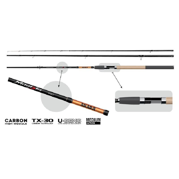 Dugninė Meškerė AKARA Magista Feeder Tx-30 3 dalių, Ilgis 3.60m, Svoris 255g Testas 90-120-150g