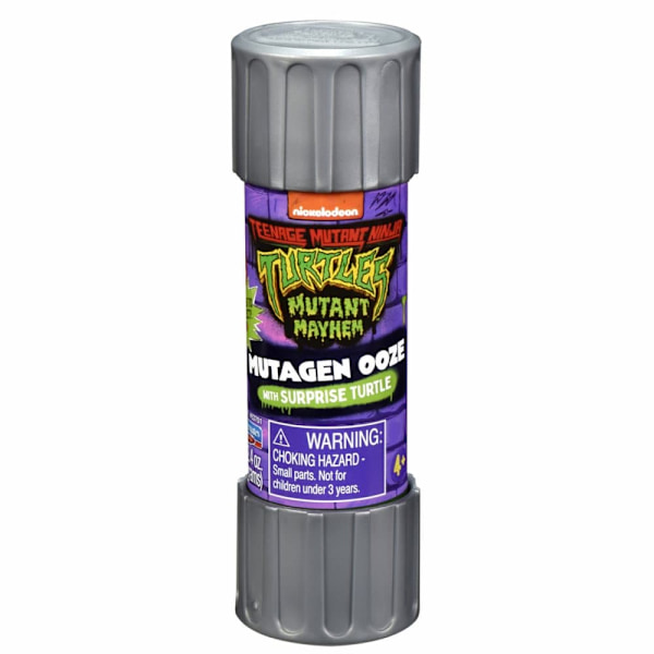 TMNT blue ooze cannister with figure, assort., 83701