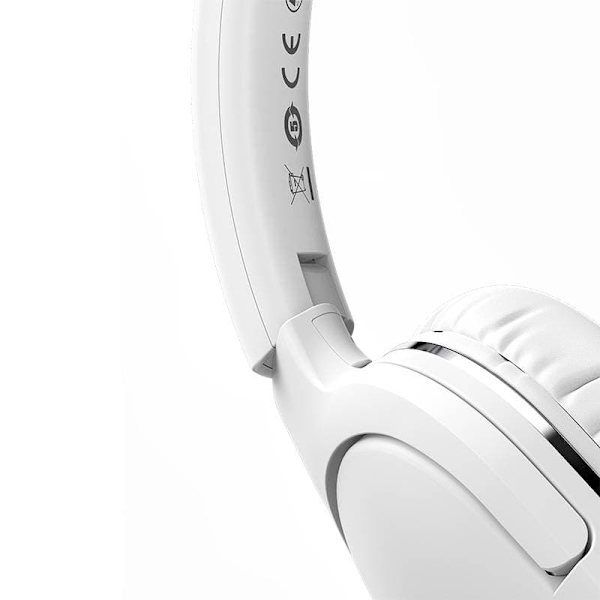 CASTI Baseus Encok D02 PRO, utilizare multimedia, smartphone, over the ear, pliabile, microfon pe casca, conectare prin Bluetooth 5.0, alb "NGTD010302