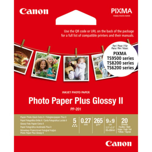 PP-201 3.5X3.5INCH 20 SHEETS/PHOTO PAPER PLUS