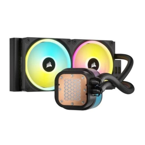Corsair H100I Processor Liquid cooling kit 12 cm Black Sort