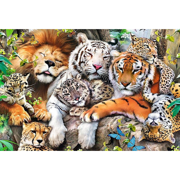 TREFL wooden puzzle Wild cats in the jungle 500+1 pcs