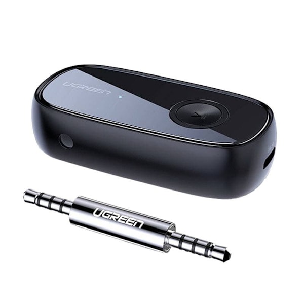 ADAPTOR Bluetooth Jack 3.5 Ugreen, "CM279" acumulator inclus, microfon inclus, convertor audio wireless cu APTX, versiune bluetooth 5.0, negru "70304"