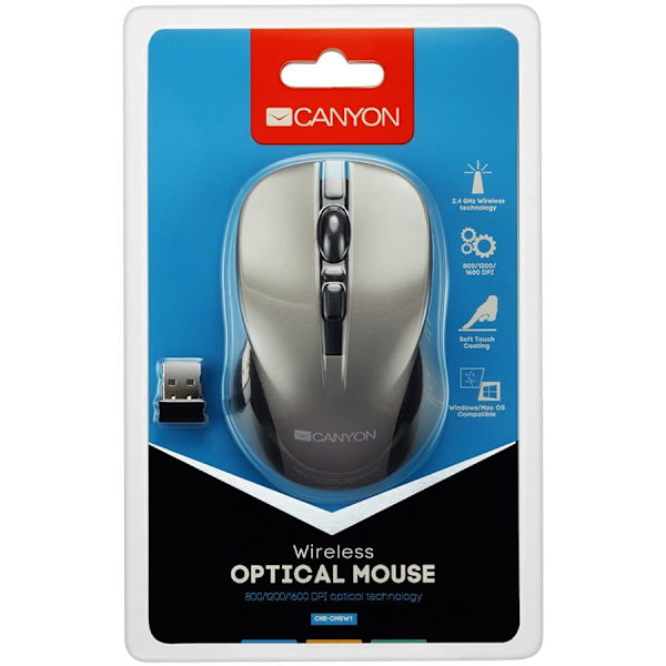 CANYON mouse MW-1 Wireless Grey