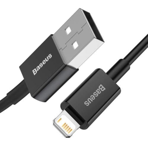 Baseus Lightning Superior Series cable, Fast Charging, Data 2.4A, 1m Black (CALYS-A01)